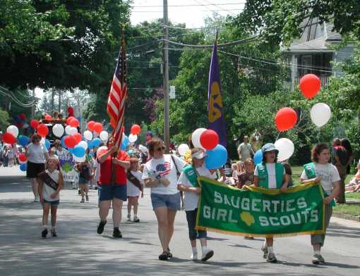 Parading in Saugerties: Photo by Nancy Campbell.